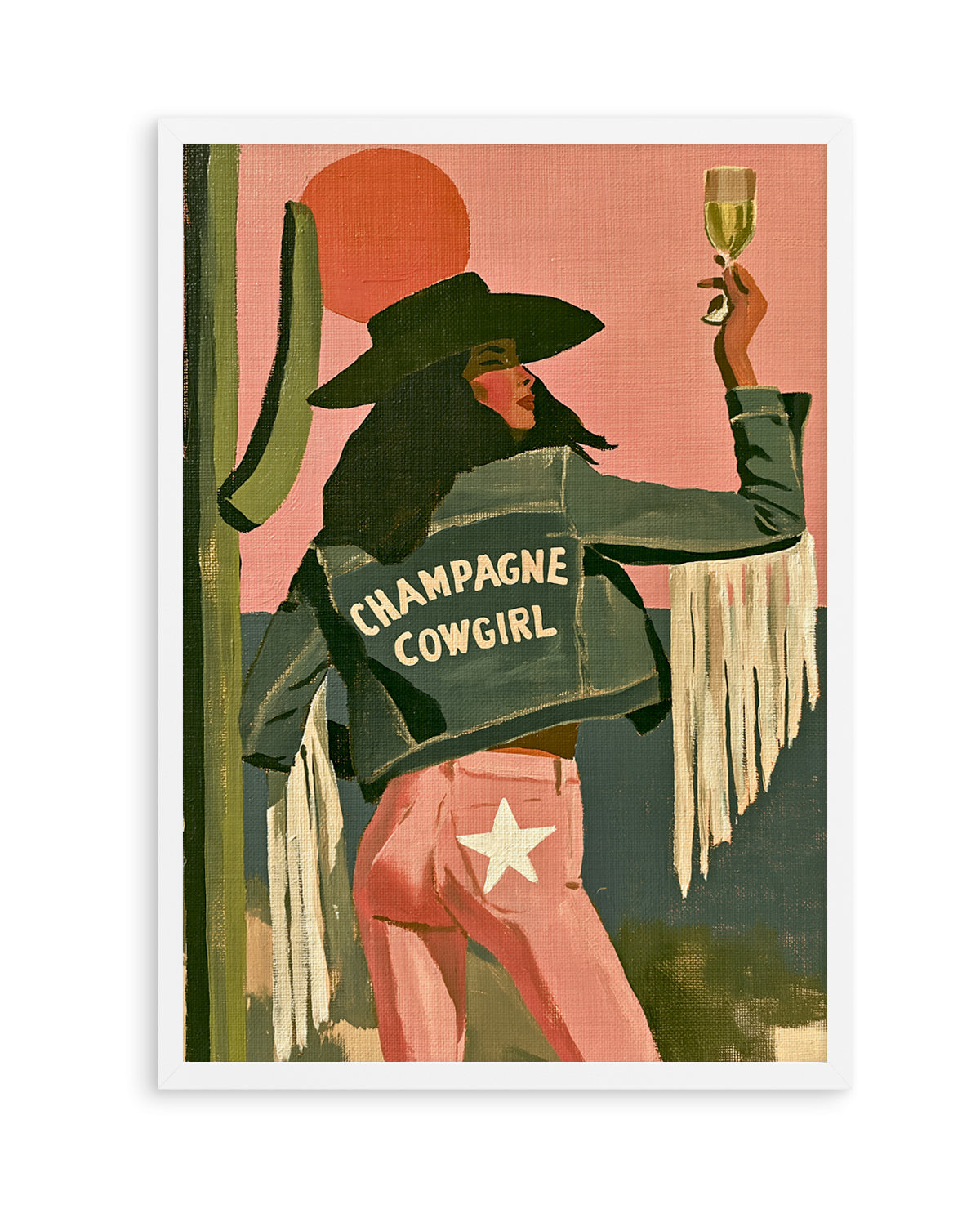 Champagne Cowgirl | Art Print