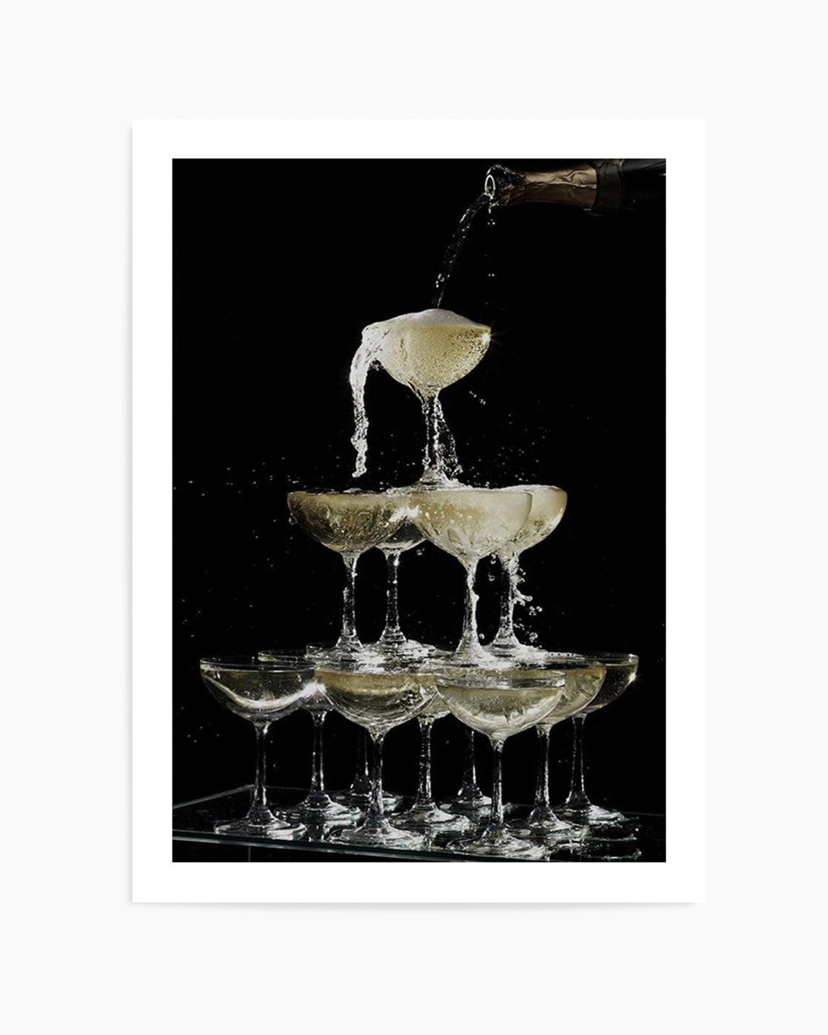 Champagne Fountain Art Print