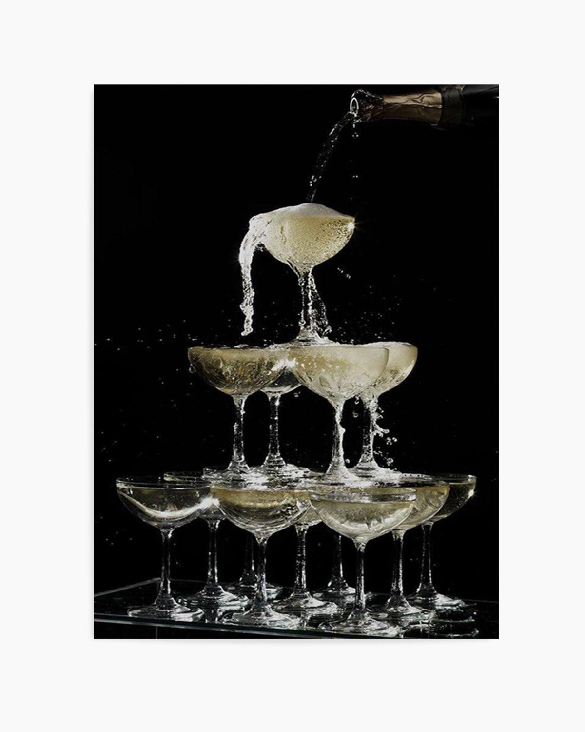 Champagne Fountain Art Print