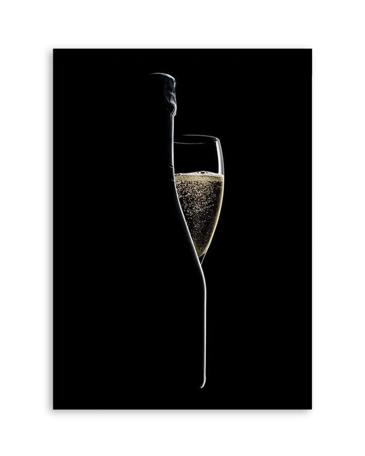 Champagne Silhouette Art Print