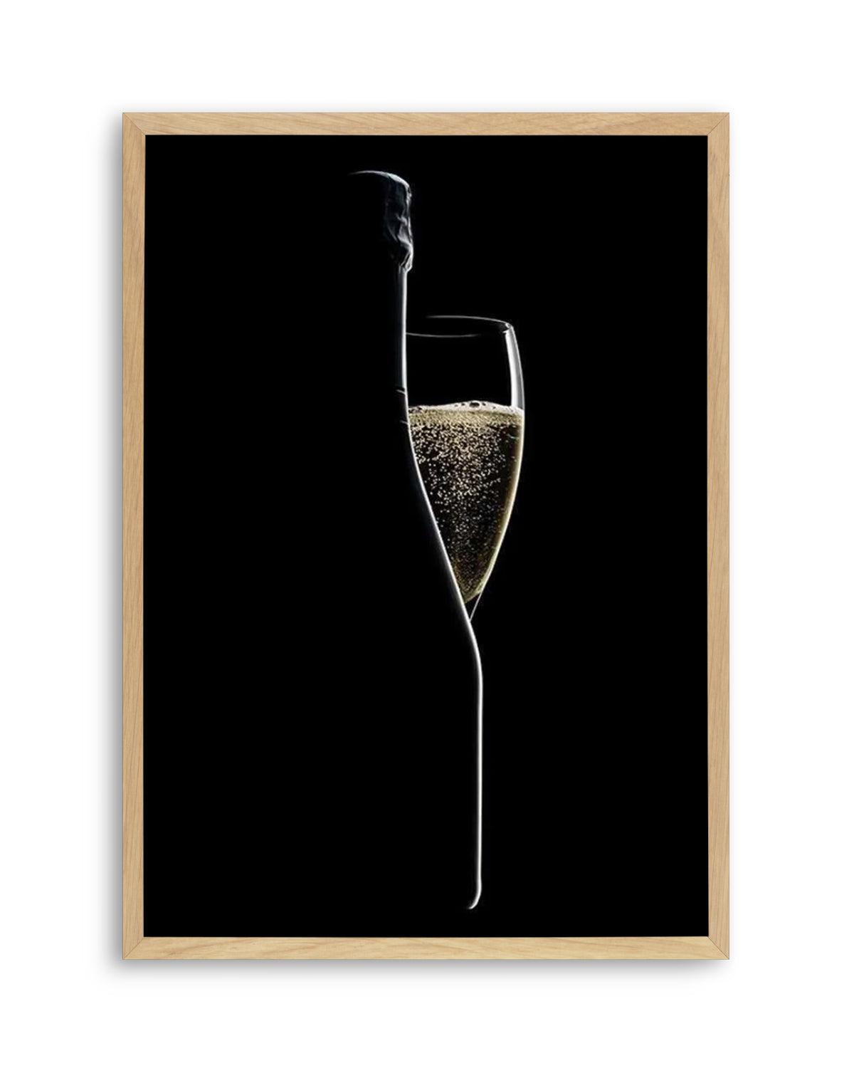 Champagne Silhouette Art Print