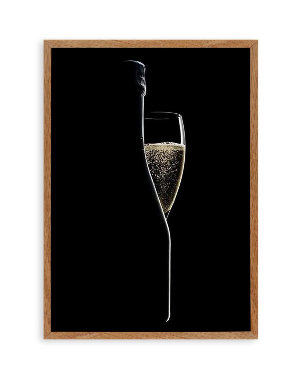 Champagne Silhouette Art Print