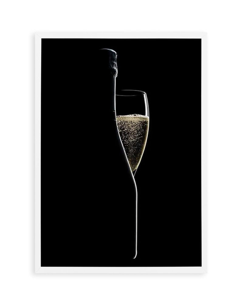 Champagne Silhouette Art Print