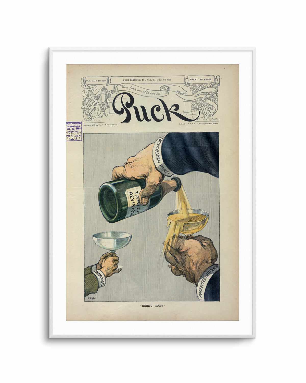 Champagne Vintage Poster Art Print