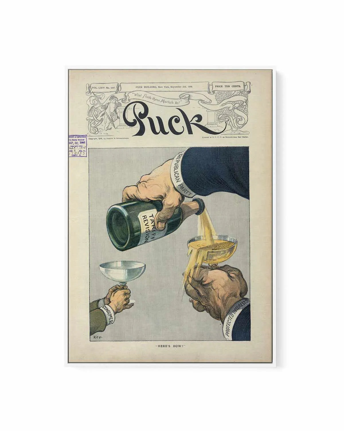 Champagne Vintage Poster | Framed Canvas Art Print from Olive et Oriel where you can shop wallpaper and artworks online