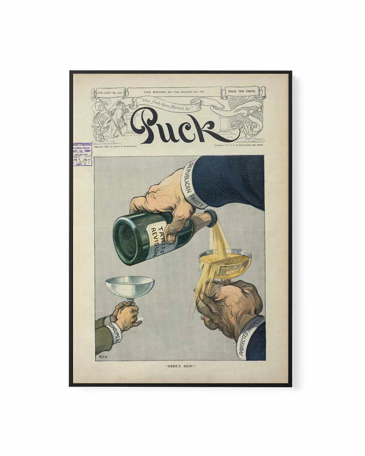 Champagne Vintage Poster | Framed Canvas Art Print from Olive et Oriel where you can shop wallpaper and artworks online