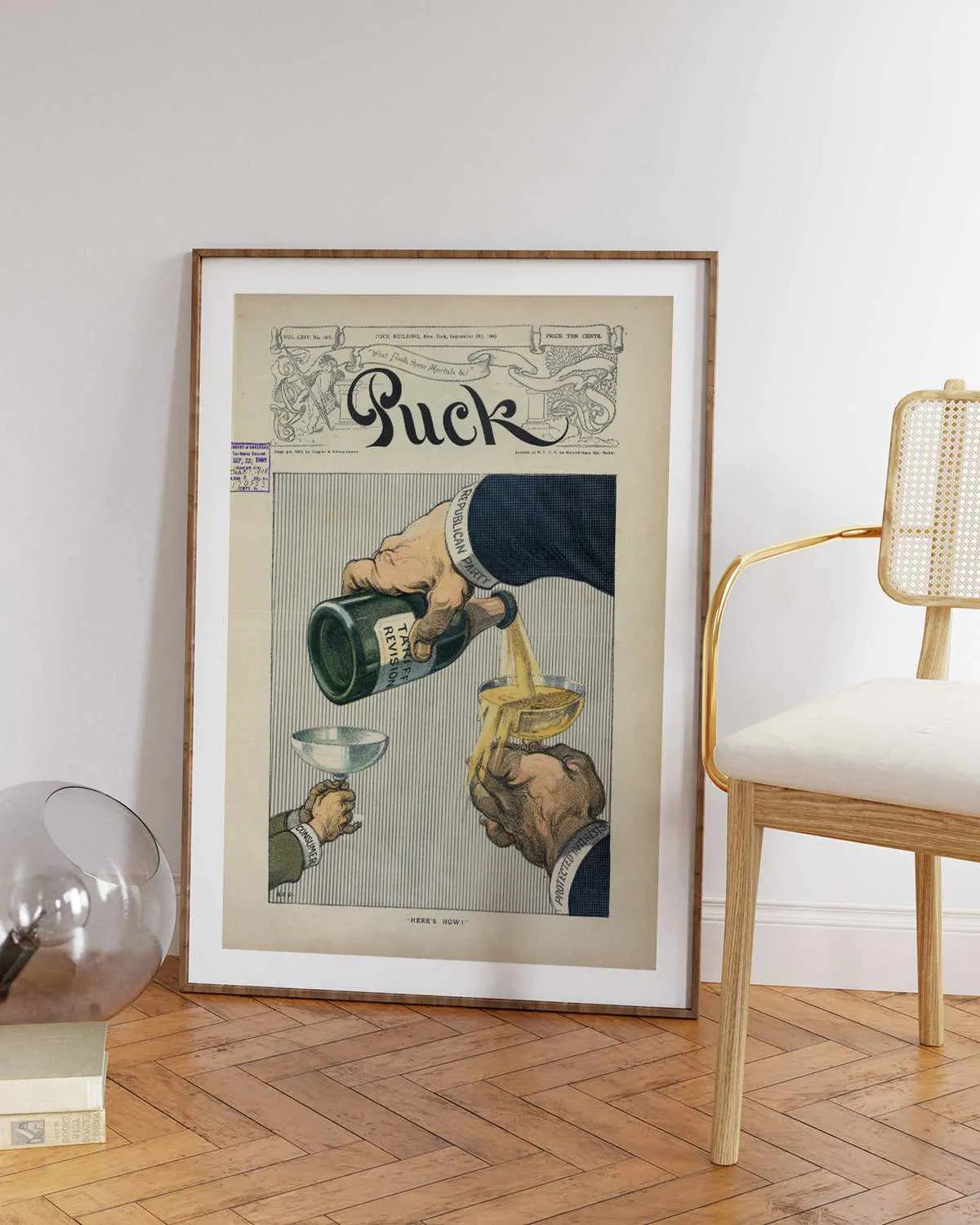 Champagne Vintage Poster Art Print from Olive et Oriel where you can shop wallpaper and artworks online