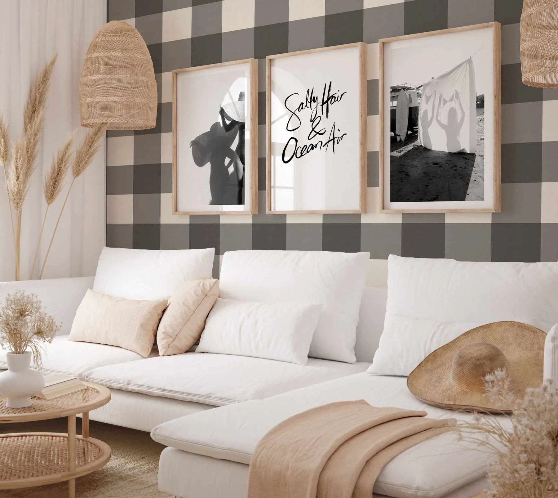 Charcoal Checker Wallpaper-Wallpaper-Buy-Australian-Removable-Wallpaper-In-Gingham-Wallpaper-Peel-And-Stick-Wallpaper-Online-At-Olive-et-Oriel-Shop-Plaid-&-Check-Style-Wall-Papers-Decorate-Your-Bedroom-Living-Room-Kids-Room-or-Commercial-Interior