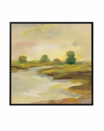 Chartreuse Fields I | Framed Canvas Art Print