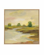 Chartreuse Fields I | Framed Canvas Art Print