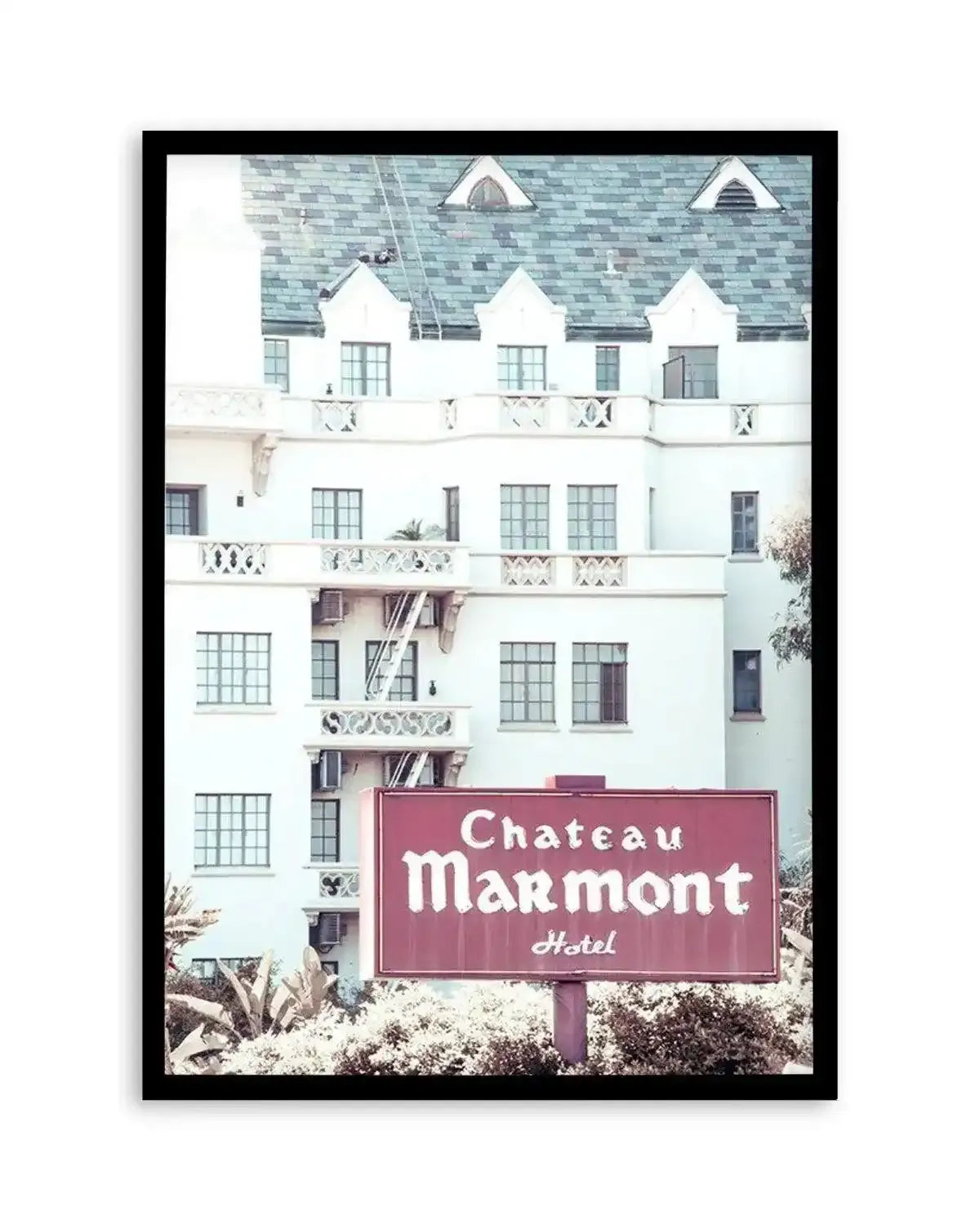 Chateau Marmont | Vintage Art Print from Olive et Oriel where you can shop wallpaper and artworks online