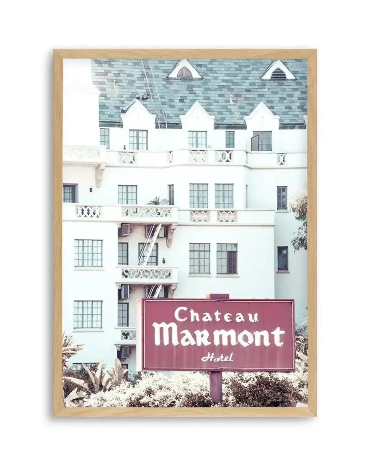Chateau Marmont | Vintage Art Print from Olive et Oriel where you can shop wallpaper and artworks online
