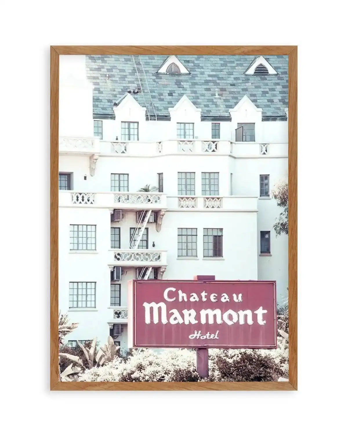 Chateau Marmont | Vintage Art Print from Olive et Oriel where you can shop wallpaper and artworks online