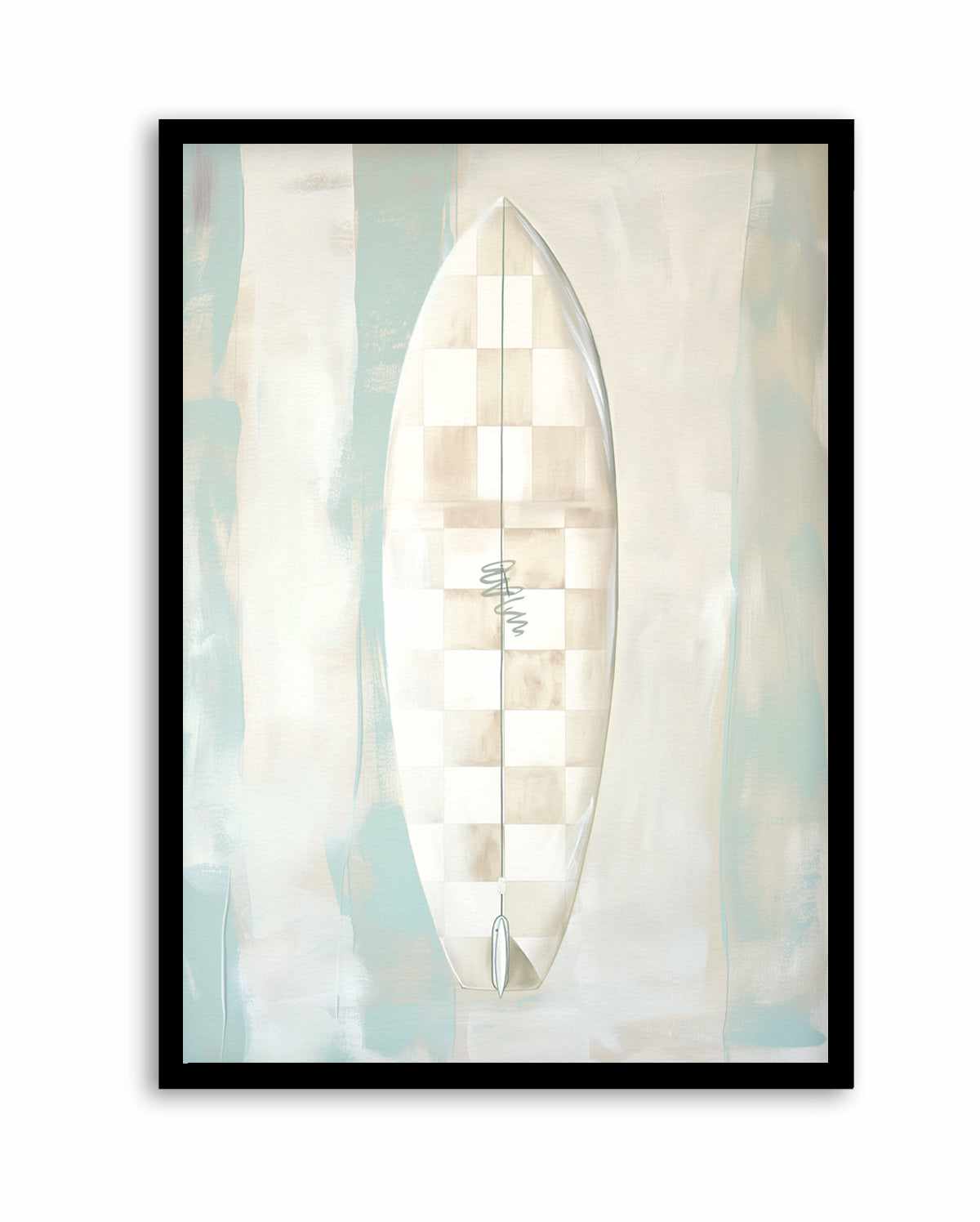 Checker Surfboard I | Art Print