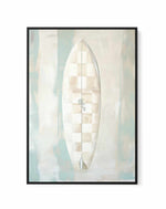 Checker Surfboard I | Framed Canvas Art Print