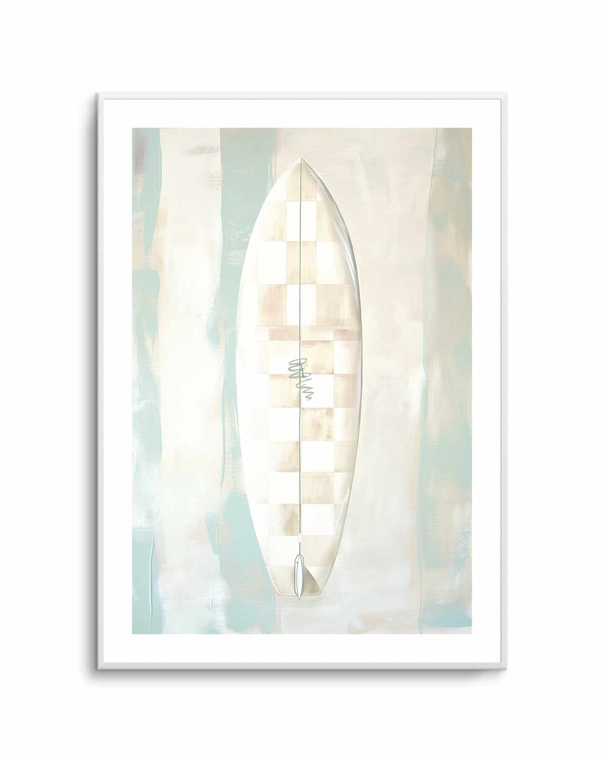 Checker Surfboard I | Art Print