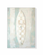 Checker Surfboard I | Framed Canvas Art Print