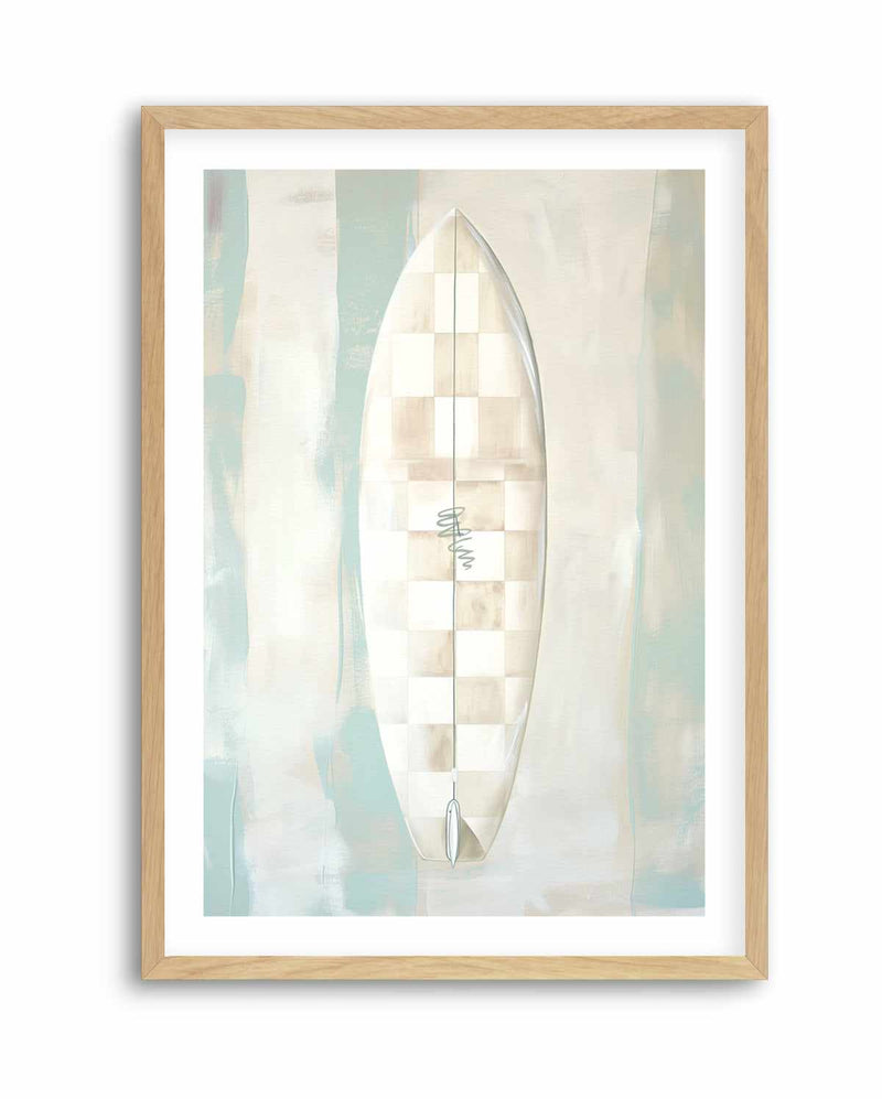 Checker Surfboard I | Art Print