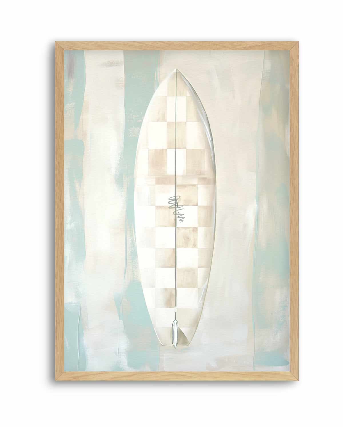 Checker Surfboard I | Art Print