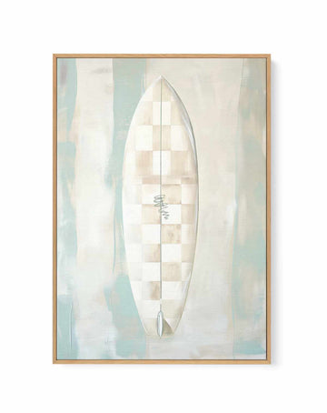 Checker Surfboard I | Framed Canvas Art Print from Olive et Oriel where you can shop wallpaper and artworks online