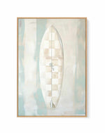Checker Surfboard I | Framed Canvas Art Print