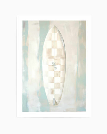 Checker Surfboard I | Art Print from Olive et Oriel where you can shop wallpaper and artworks online