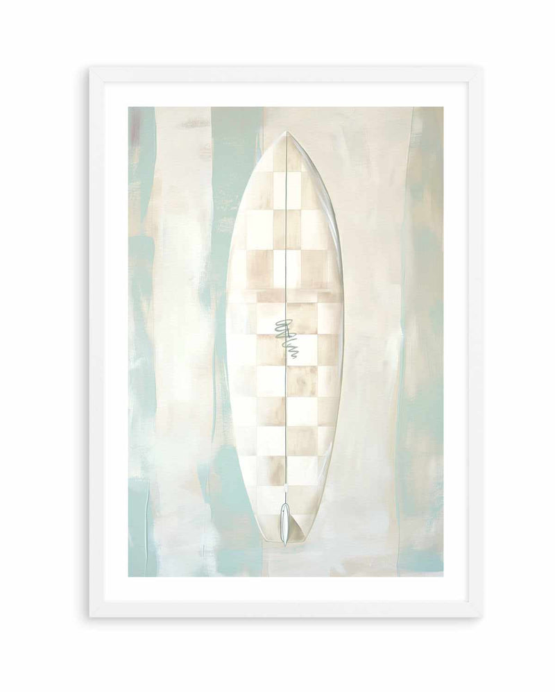 Checker Surfboard I | Art Print