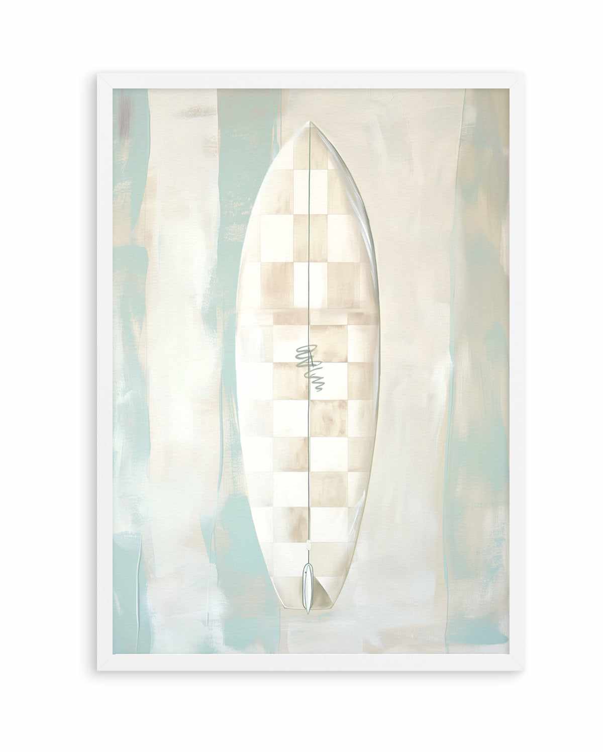 Checker Surfboard I | Art Print