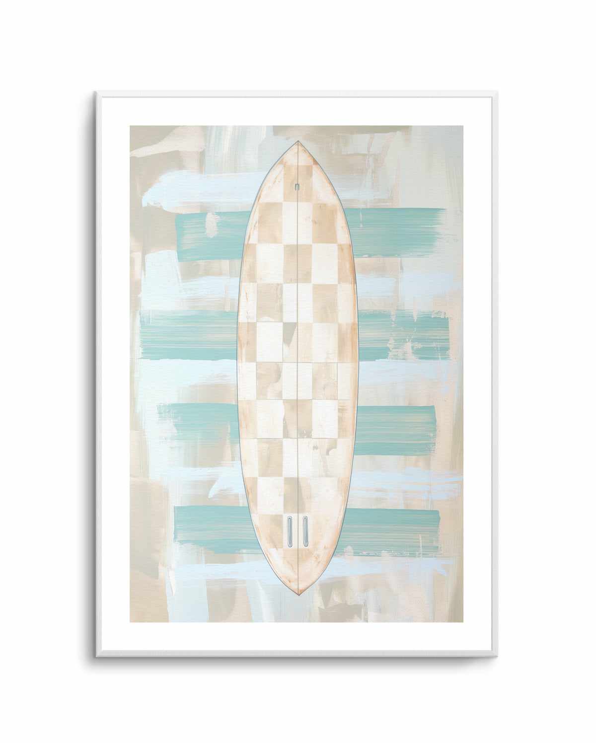 Checker Surfboard II | Art Print