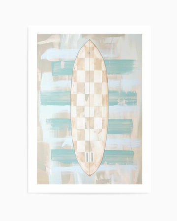 Checker Surfboard II | Art Print from Olive et Oriel where you can shop wallpaper and artworks online