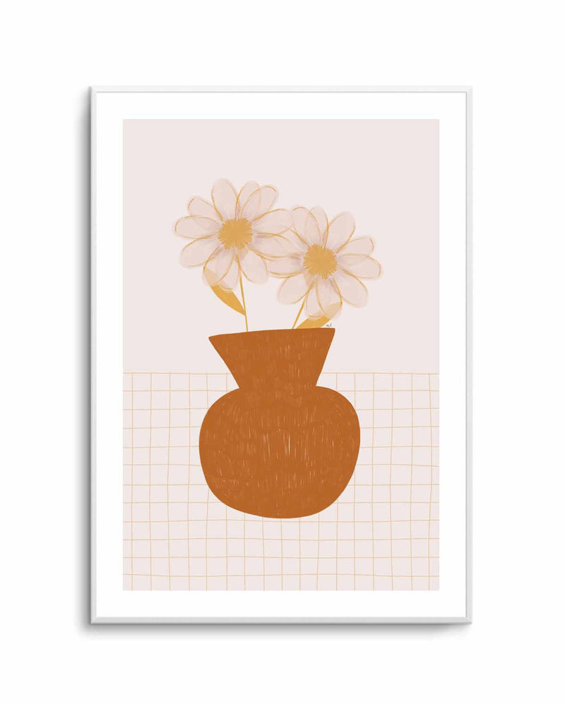 Checkered Daisies | Art Print from Olive et Oriel where you can shop wallpaper and artworks online