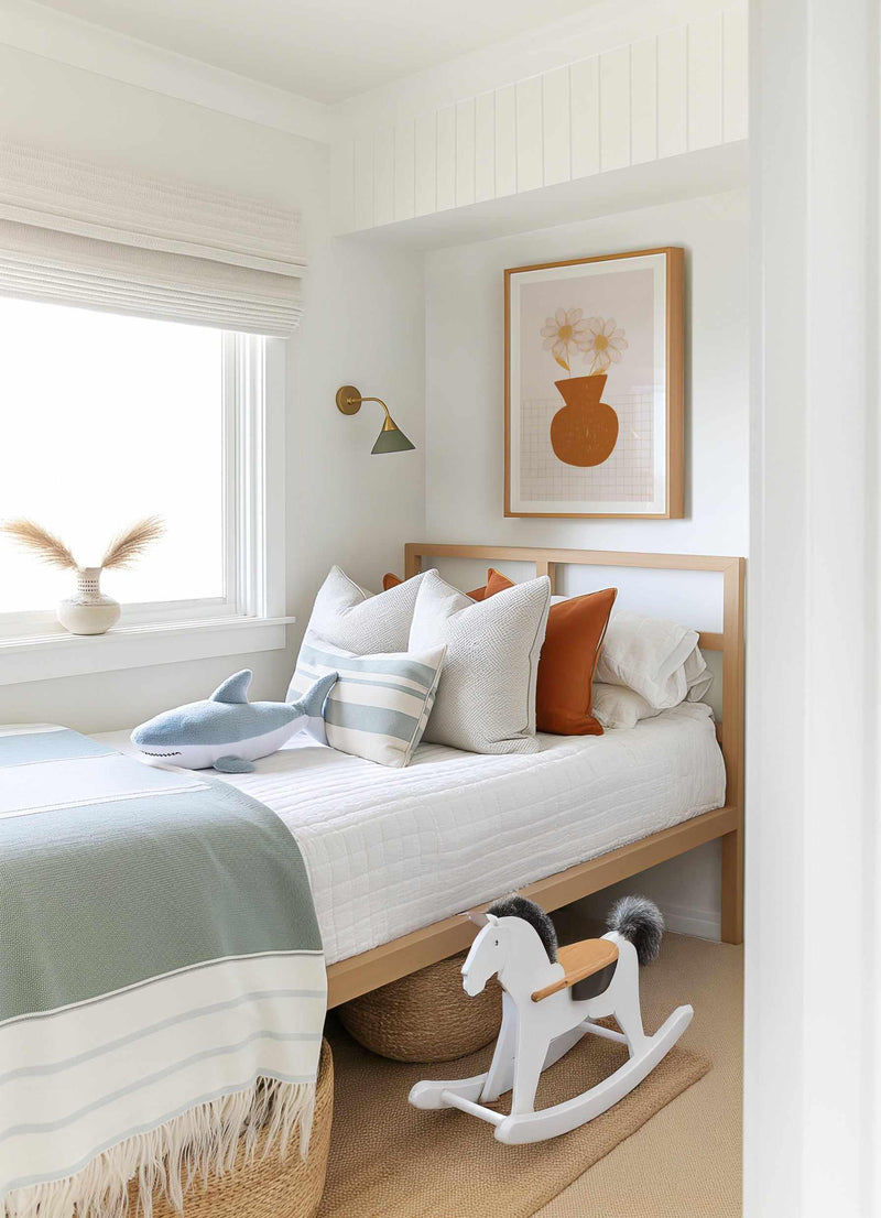 Checkered Daisies | Art Print from Olive et Oriel where you can shop wallpaper and artworks online