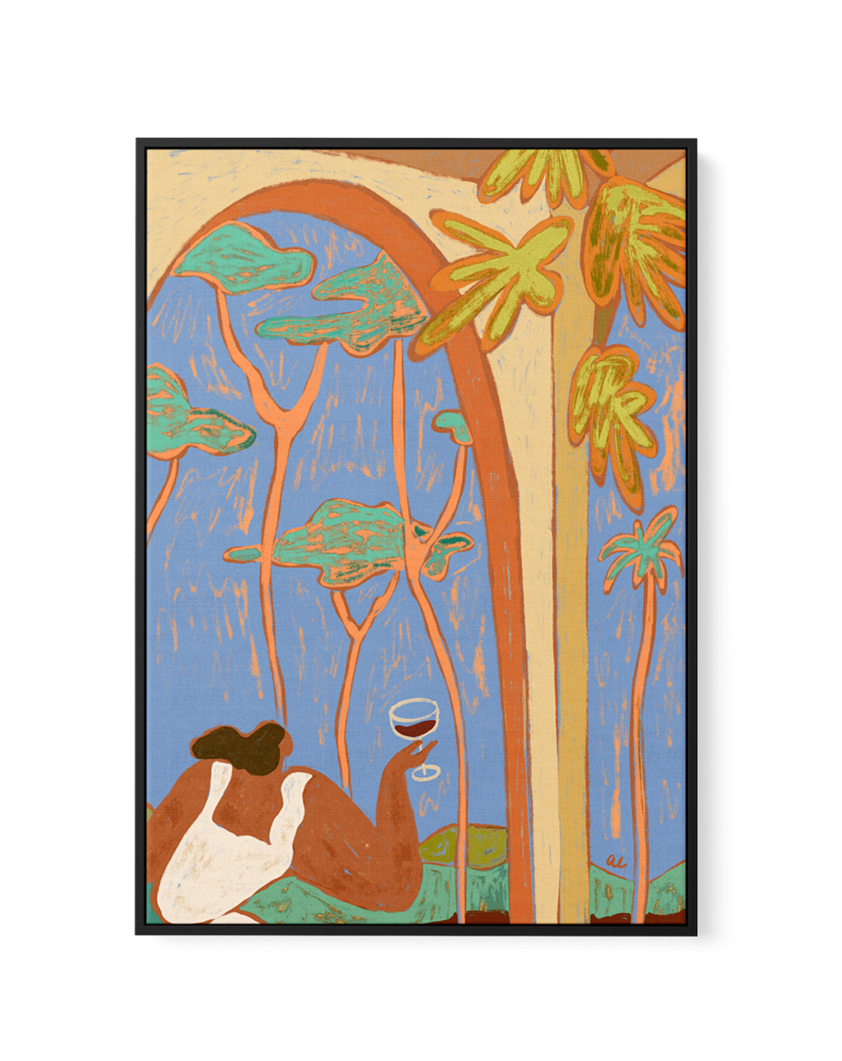Cheers To Me by Arty Guava | Framed Canvas Art Print