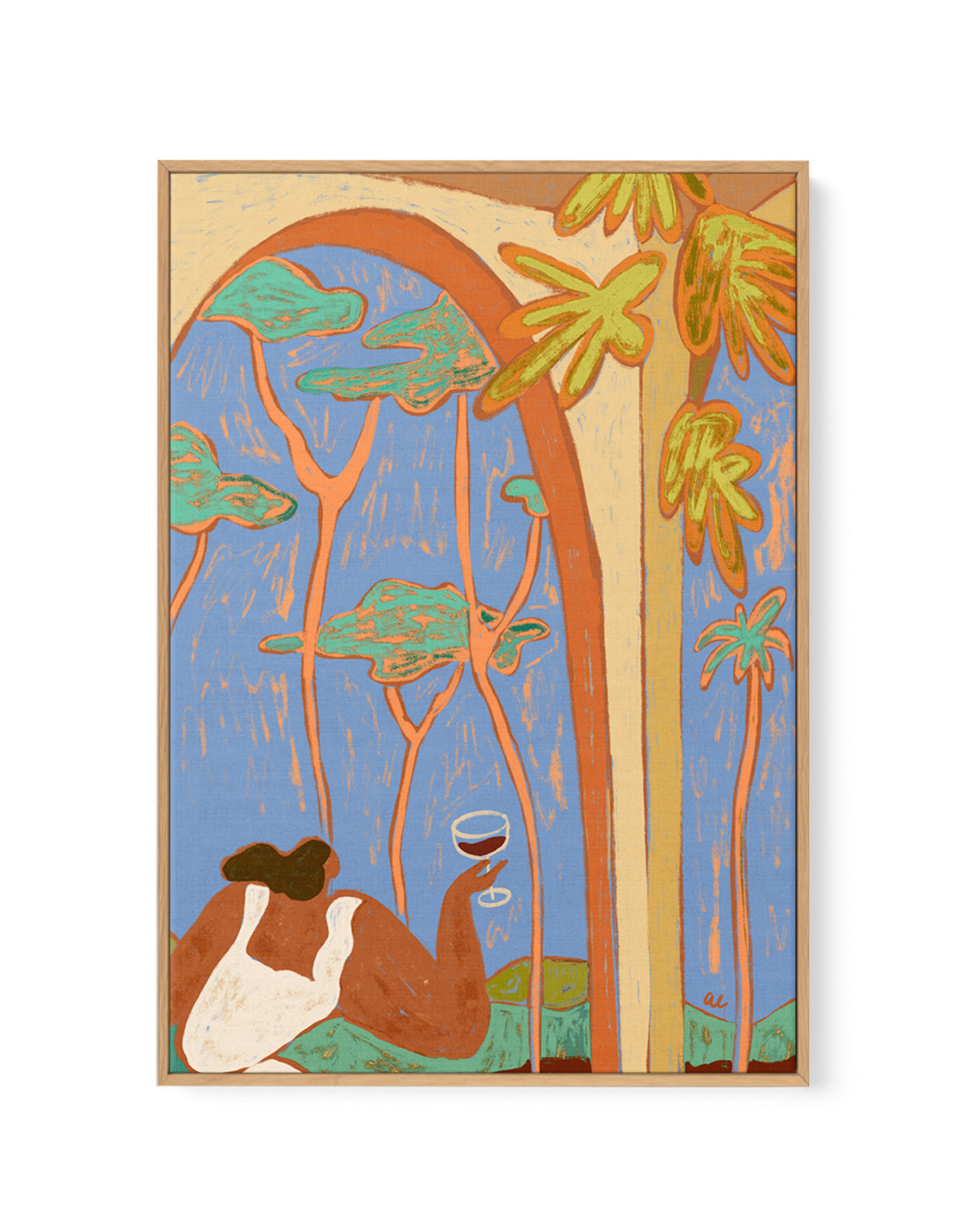 Cheers To Me by Arty Guava | Framed Canvas Art Print