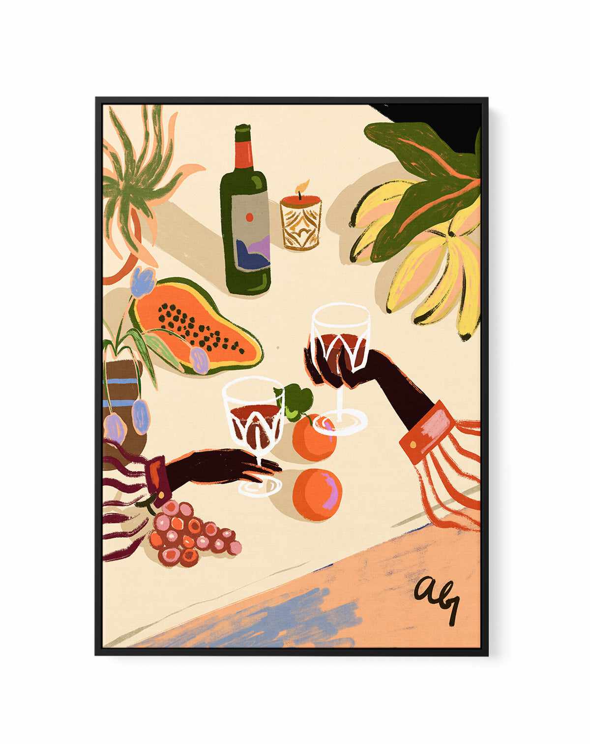 Cheers To You by Arty Guava | Framed Canvas Art Print from Olive et Oriel where you can shop wallpaper and artworks online