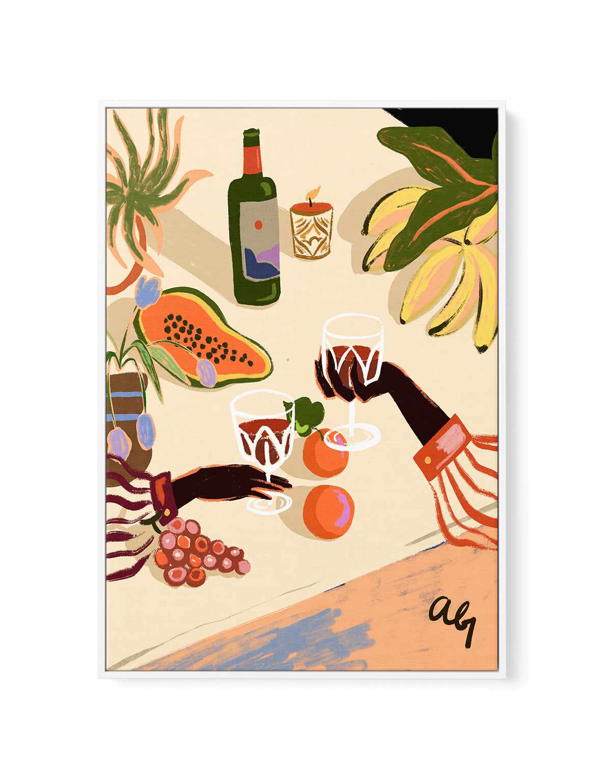 Cheers To You by Arty Guava | Framed Canvas Art Print from Olive et Oriel where you can shop wallpaper and artworks online