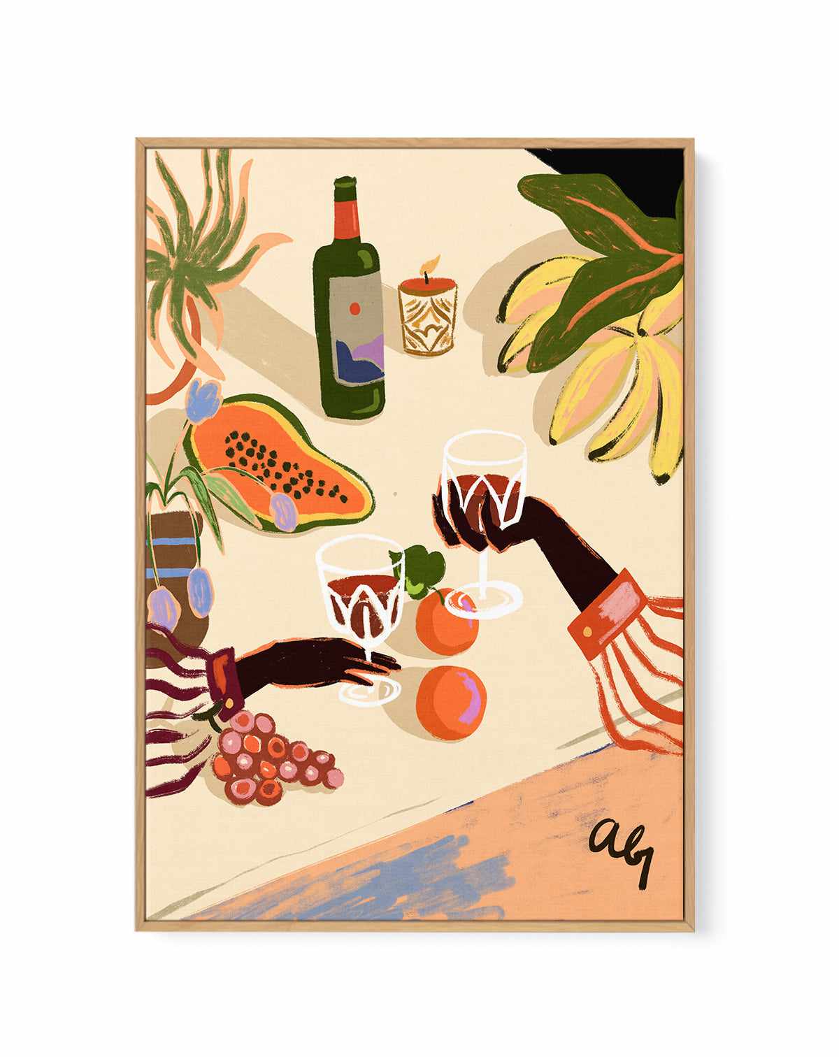 Cheers To You by Arty Guava | Framed Canvas Art Print from Olive et Oriel where you can shop wallpaper and artworks online