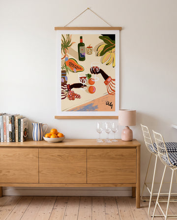 Oak Poster Hanger (2 Sizes Available) Art Print