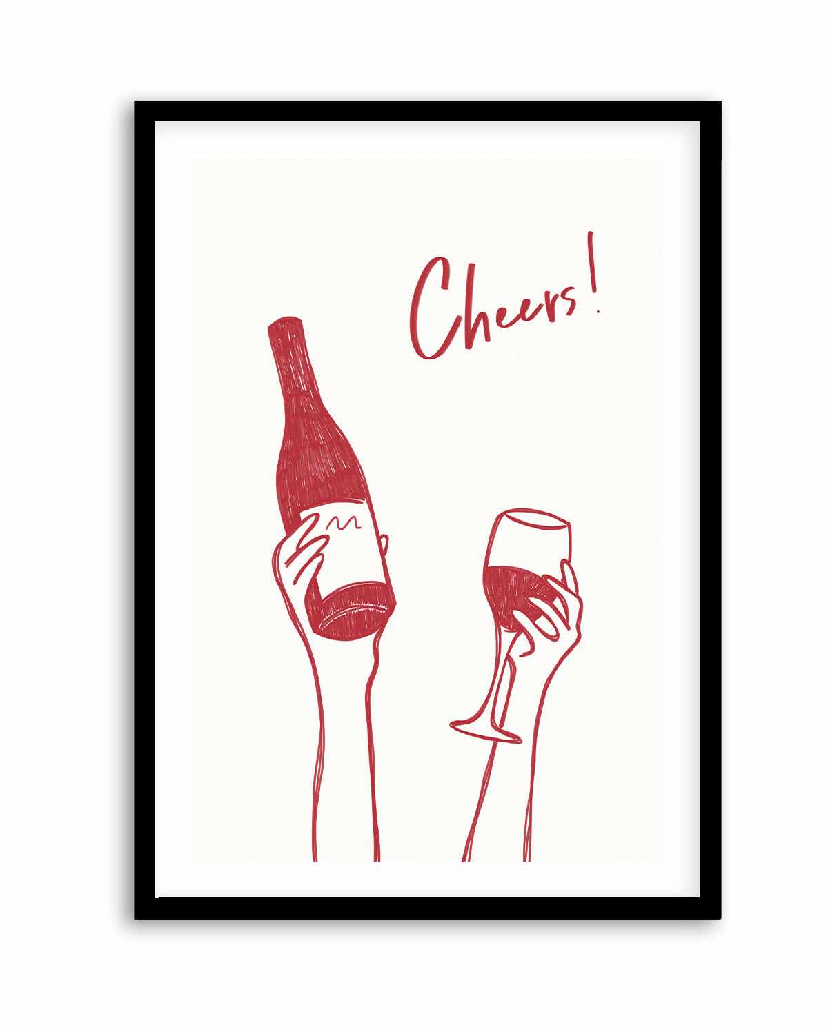 Cheers Wine | Art Print from Olive et Oriel where you can shop wallpaper and artworks online