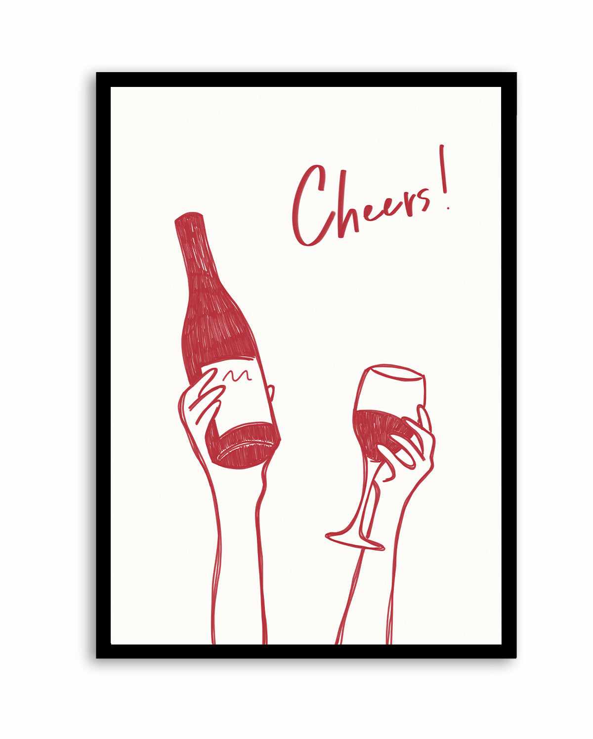 Cheers Wine | Art Print from Olive et Oriel where you can shop wallpaper and artworks online