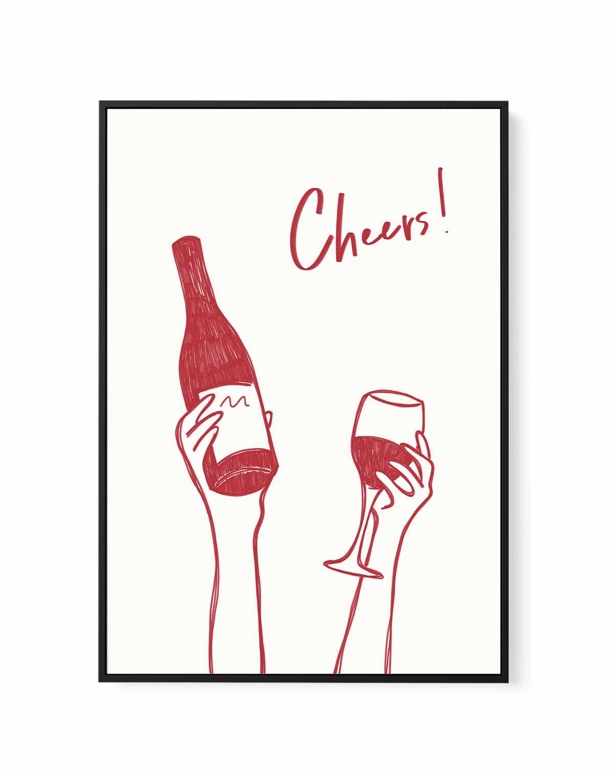 Cheers Wine | Framed Canvas Art Print from Olive et Oriel where you can shop wallpaper and artworks online