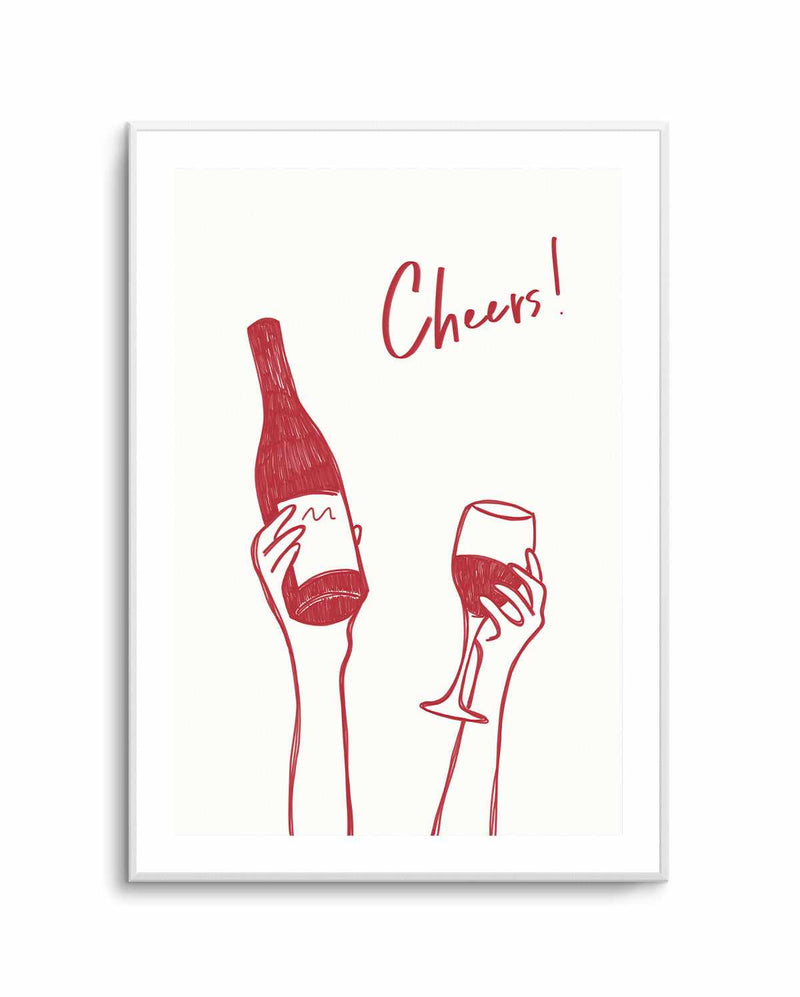 Cheers Wine | Art Print from Olive et Oriel where you can shop wallpaper and artworks online