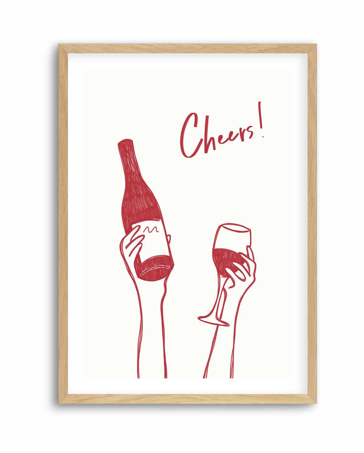 Cheers Wine | Art Print from Olive et Oriel where you can shop wallpaper and artworks online