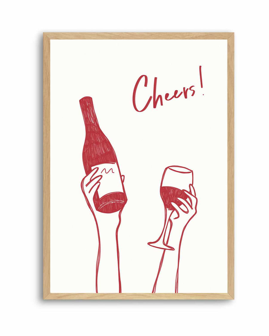 Cheers Wine | Art Print from Olive et Oriel where you can shop wallpaper and artworks online