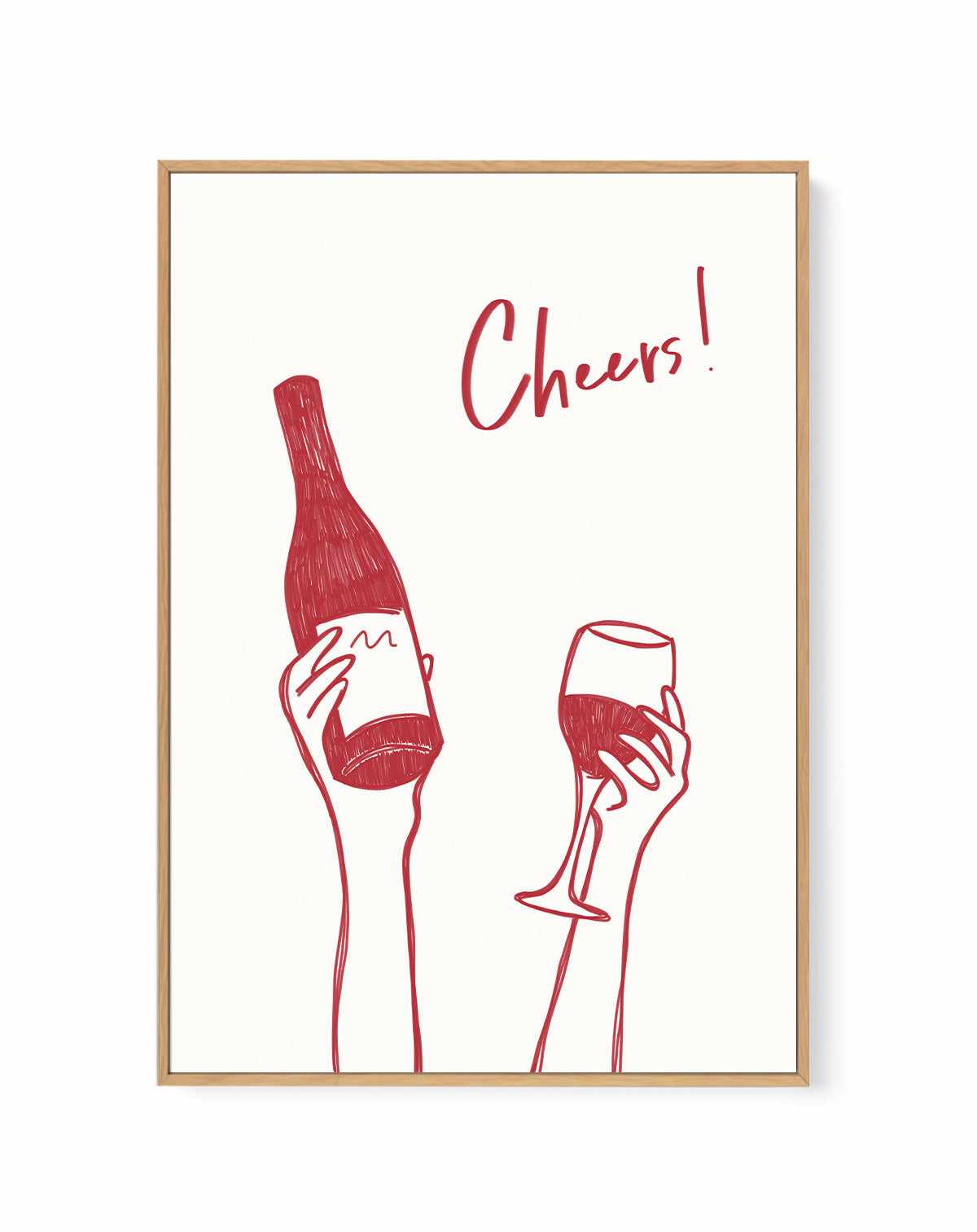 Cheers Wine | Framed Canvas Art Print from Olive et Oriel where you can shop wallpaper and artworks online