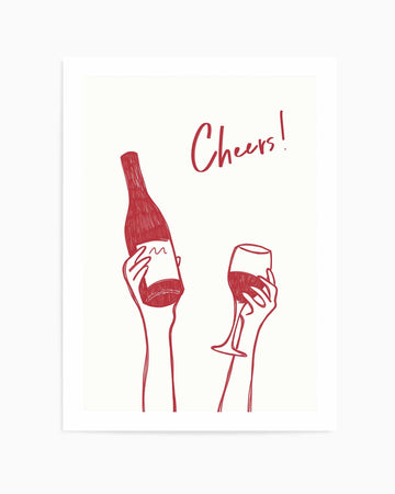 Cheers Wine | Art Print from Olive et Oriel where you can shop wallpaper and artworks online