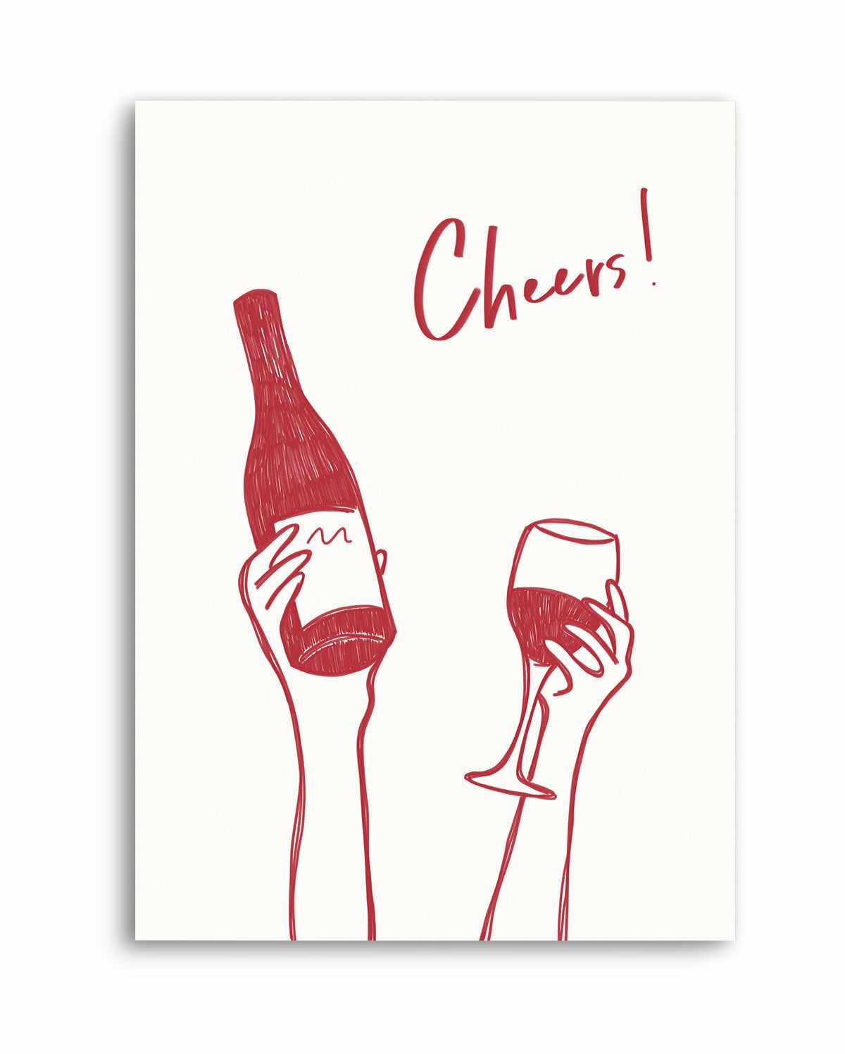 Cheers Wine | Art Print from Olive et Oriel where you can shop wallpaper and artworks online
