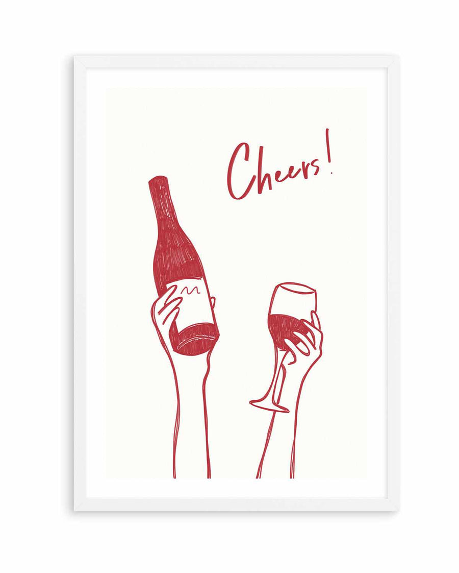 Cheers Wine | Art Print from Olive et Oriel where you can shop wallpaper and artworks online