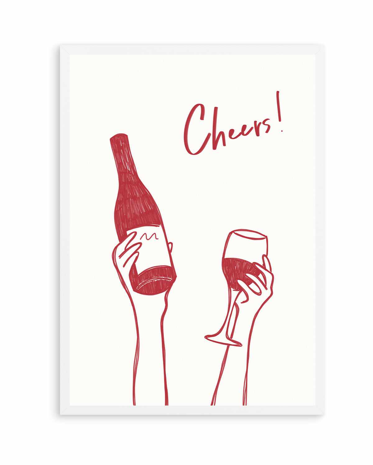 Cheers Wine | Art Print from Olive et Oriel where you can shop wallpaper and artworks online