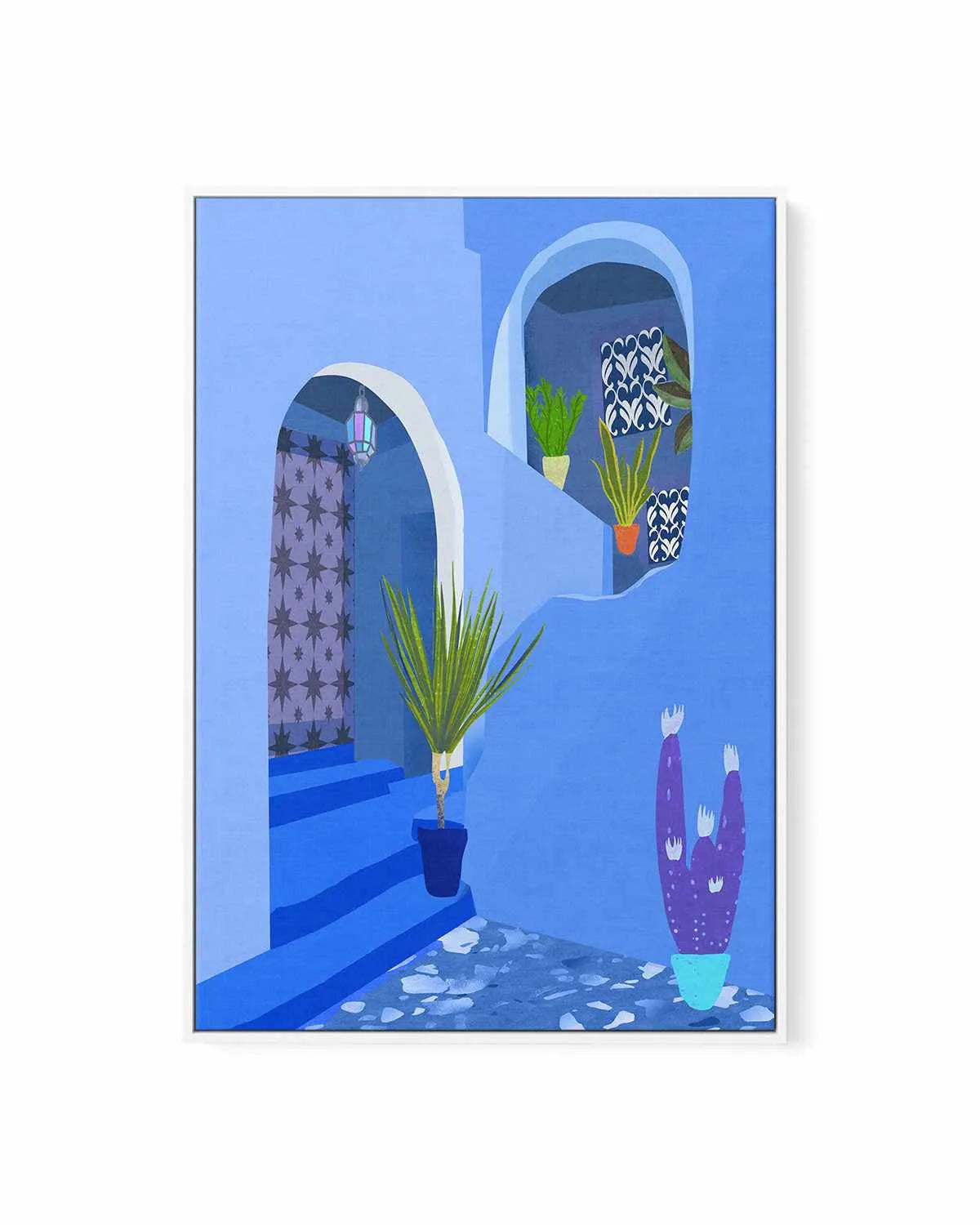 Chefchaouen, Morocco by Petra Lizde | Framed Canvas Art Print from Olive et Oriel where you can shop wallpaper and artworks online